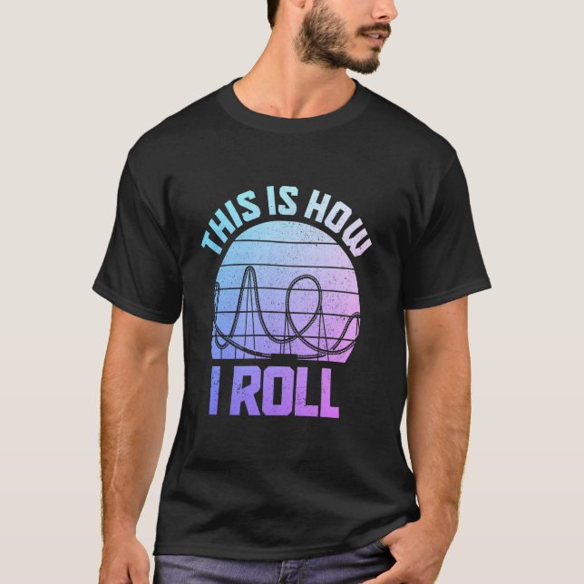 Berg- och dalbana Nöjespark Rollig Berg- och Dalba T Shirt (Framsida)
