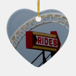 Berg- och dalbana och ritter julgransprydnad keramik