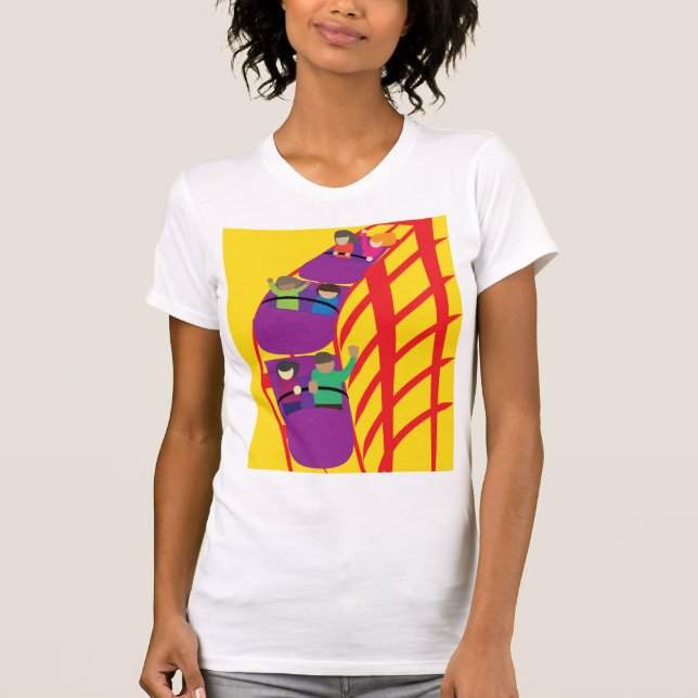 Berg- och dalbana på nära håll t shirt (Framsida)