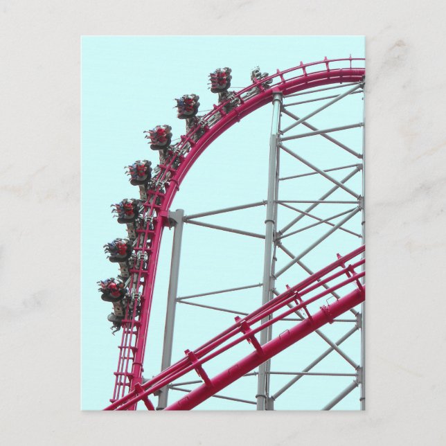 Berg- och dalbana X2 Six Flags Magic Mountain Vykort (Framsida)