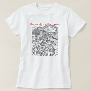 berg- och dalbanavärld t-shirt