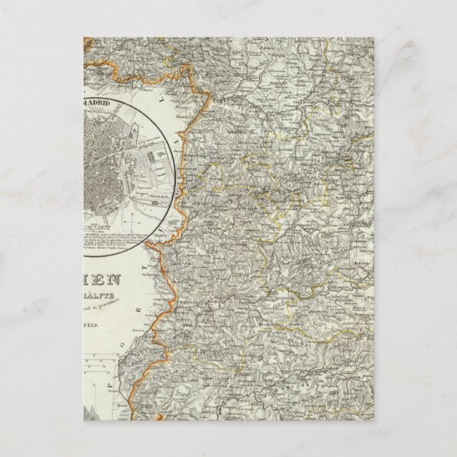 Berg och floder i Madrid Vykort (Framsida)