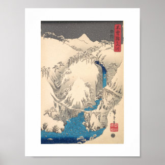 Berg och floder vid Hiroshige Poster