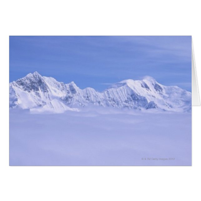 Berg och glaciärer hälsningskort (Framsidan Horizontal)