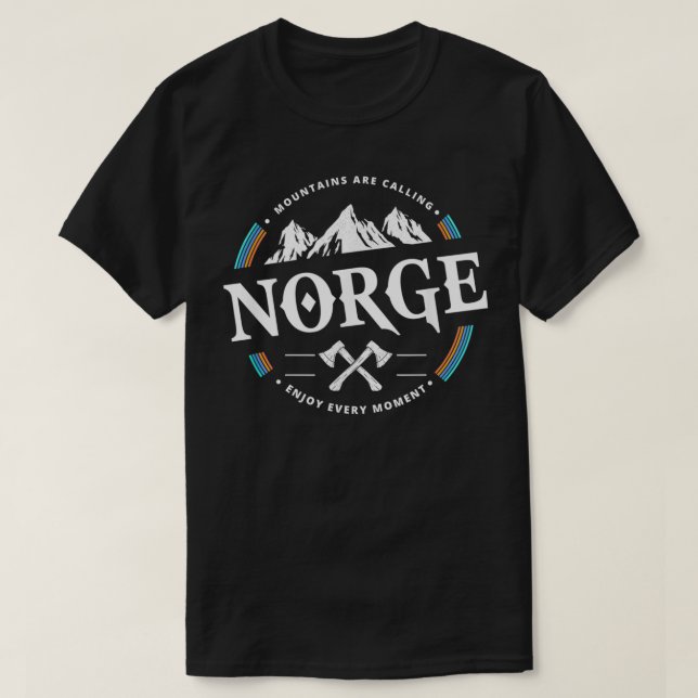 Berg och Norge utomhus T Shirt (Design framsida)