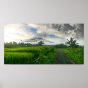 Berg och Ricefields Poster