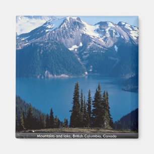 Berg och sjö, British Columbia, Kanada Magnet