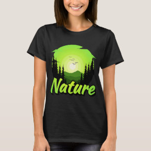 Berg- och skogscen Silhouette 6 T Shirt