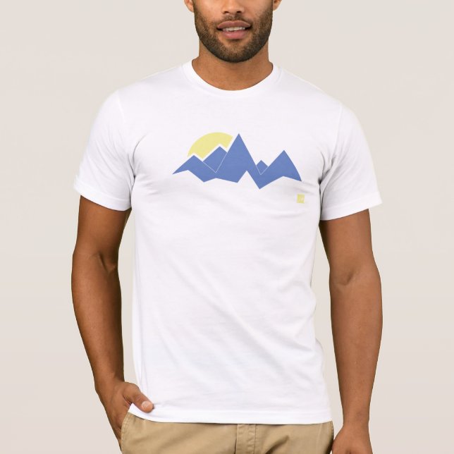 Berg och solutslagsplats tee shirt (Framsida)