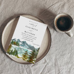 Berg och Träd Rustic Bröllop Inbjudningar<br><div class="desc">Få dina gäster att bli upphetsade för bröllop med dina bergen,  Sjö & Träd Rustic Nature Wedding-inbjudningar.</div>