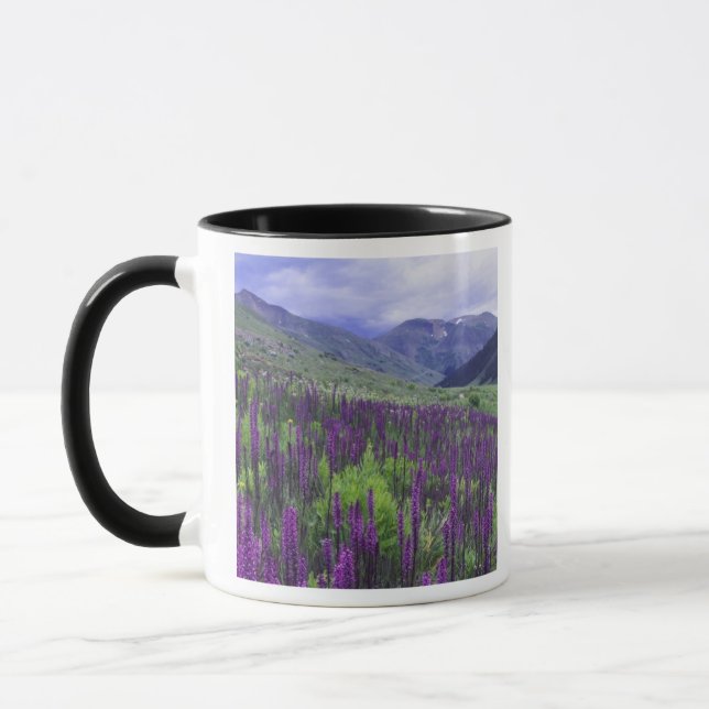 Berg och vildblommor i alpin äng, 2 mugg (Vänster)