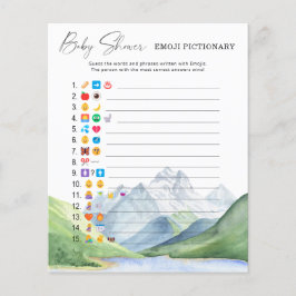 Berg - Pictionary-spel för babydusch