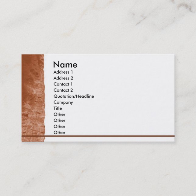 Berg profilerar kortet visitkort (Framsida)