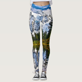 Berg - sjö - snö - natur leggings