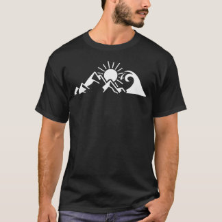 Berg Sol Våg Natur Vandring Surf Surfare Vandrare T Shirt