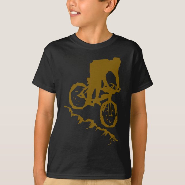Berg som cyklar cykeln t-shirt (Framsida)