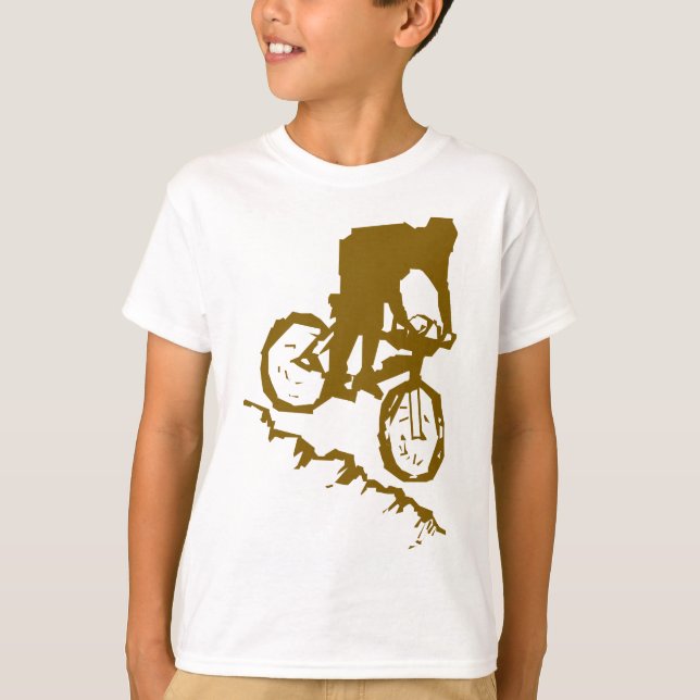 Berg som cyklar cykeln tee shirt (Framsida)