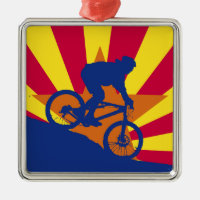Berg som cyklar den Arizona flagga