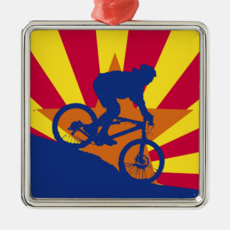 Berg som cyklar den Arizona flagga Julgransprydnad Metall