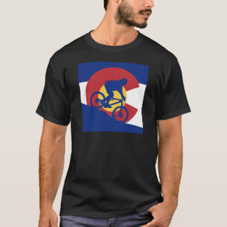 Berg som cyklar den Colorado flagga Tröja
