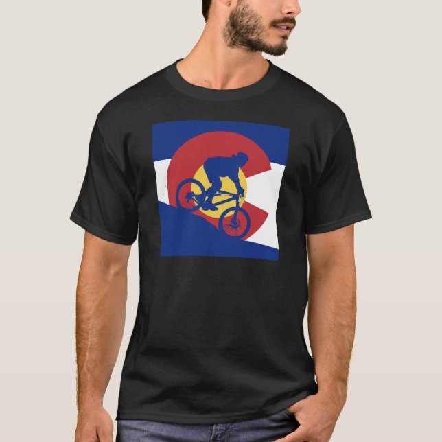 Berg som cyklar den Colorado flagga Tröja (Framsida)