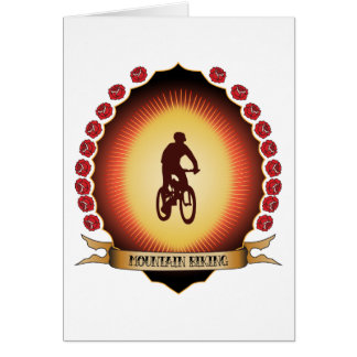 Berg som cyklar Mandorla Hälsningskort