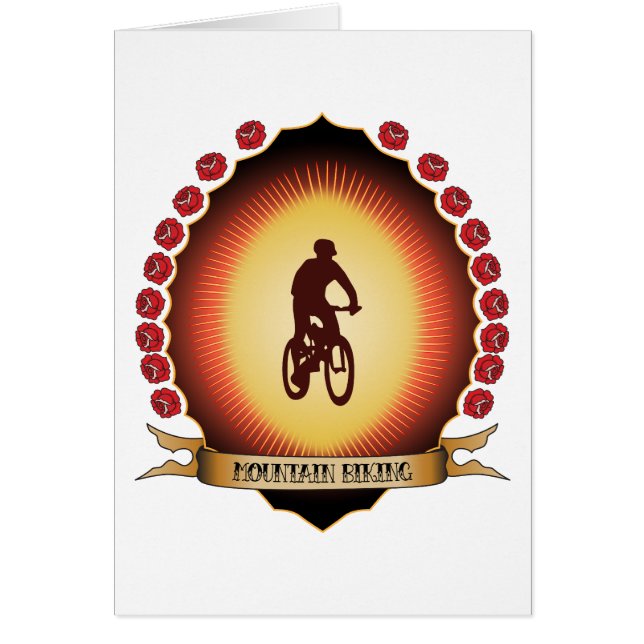 Berg som cyklar Mandorla Hälsningskort (Framsidan)