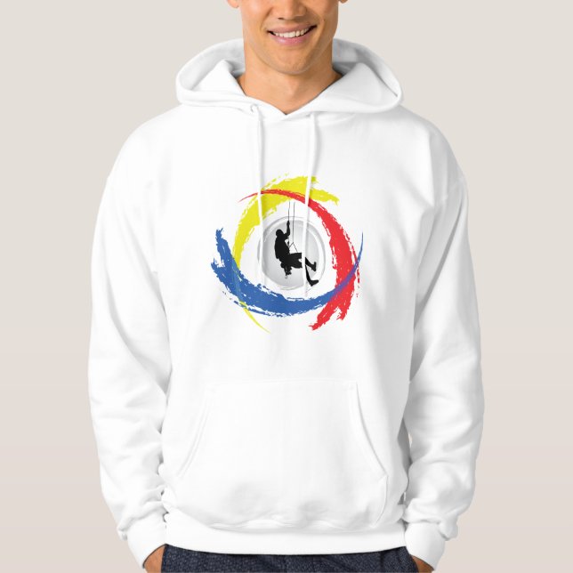 Berg som klättrar den Tricolor emblemen Hoodie (Framsida)