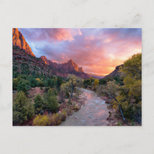 Berg   The Watchman Zion Nathional Park Utah Vykort