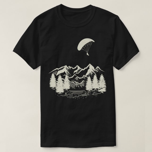 Berg utomhus Hobby Paragliding T Shirt (Design framsida)