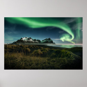 Berg Vestrahornberget, Island Poster