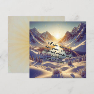 Berg vid gryning: Ett nyårslöfte Julkort