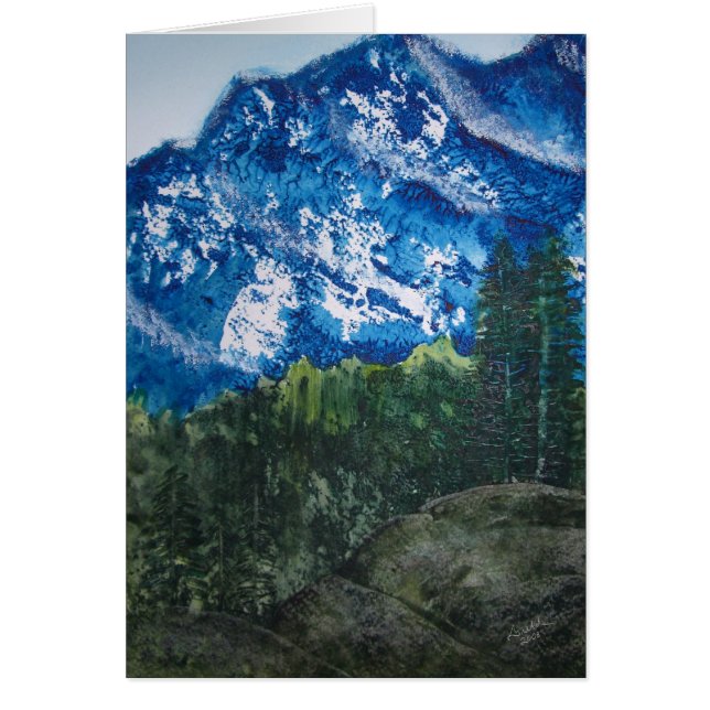 Berg vilar hälsningskort (Framsidan)