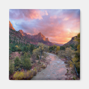 Berg Watchman Zion Nathional Park Utah Magnet