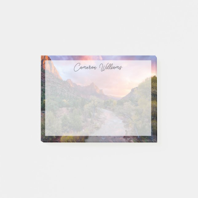 Berg | Watchman Zion Nathional Park Utah Post-it Block (Framsida)