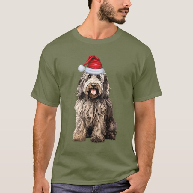 Bergamasco Hund älskare Funny jul T Shirt (Framsida)