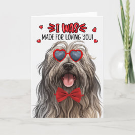 Bergamasco Hund Made for Loving You Valentine Helgkort
