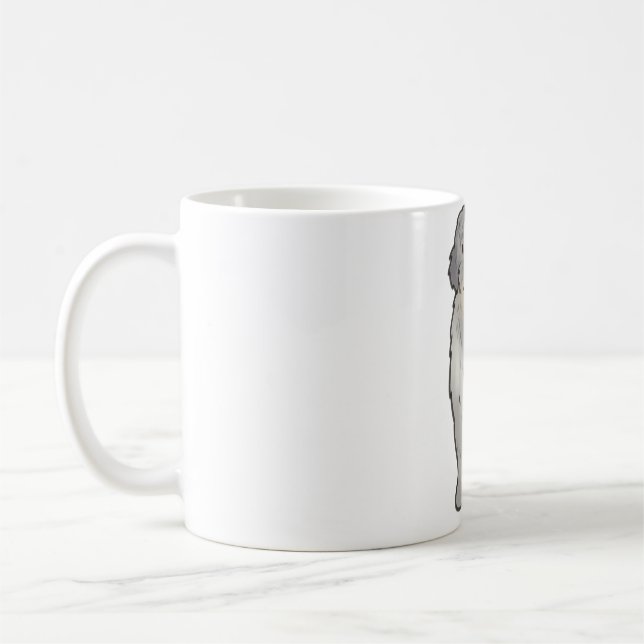 Bergamasco Sheepdog art Kaffemugg (Vänster)