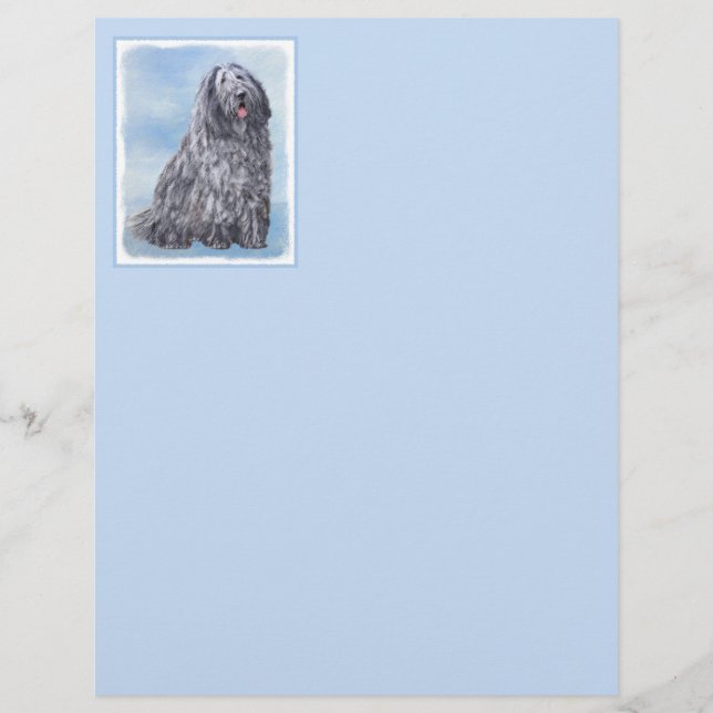 Bergamasco Sheepdog Painting - Cute Original Hund  (Framsida)