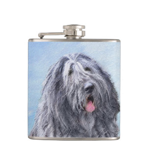 Bergamasco Sheepdog Painting - Cute Original Hund Fickplunta