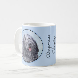 Bergamasco Sheepdog Painting - Cute Original Hund Kaffemugg
