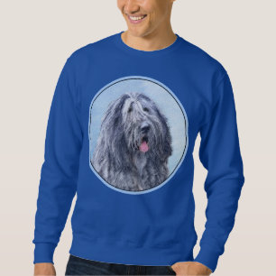 Bergamasco Sheepdog Painting - Cute Original Hund Lång Ärmad Tröja
