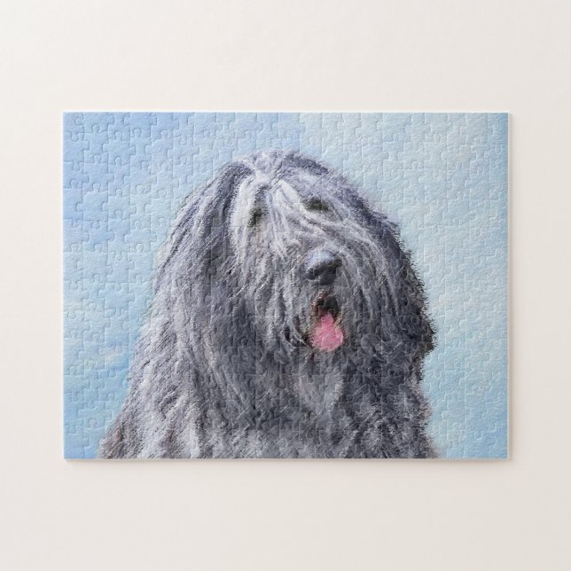 Bergamasco Sheepdog Painting - Cute Original Hund  Pussel (Horisontell)