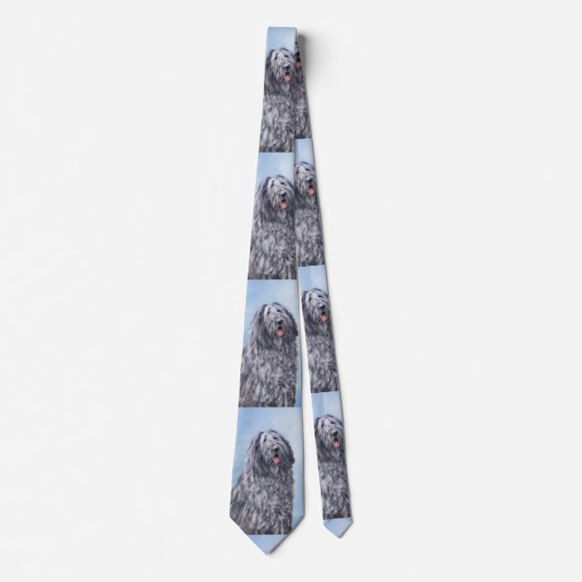 Bergamasco Sheepdog Painting - Cute Original Hund  Slips (Framsida)