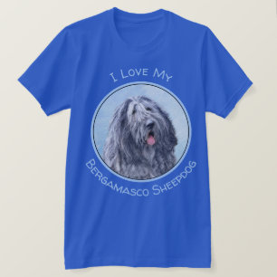 Bergamasco Sheepdog Painting - Cute Original Hund T Shirt