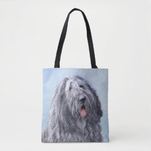 Bergamasco Sheepdog Painting - Cute Original Hund  Tygkasse