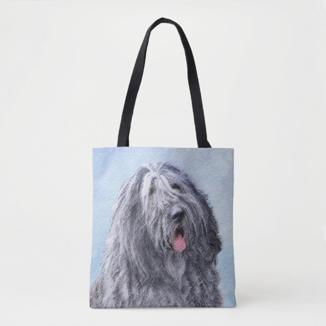 Bergamasco Sheepdog Painting - Cute Original Hund  Tygkasse (Framsida)