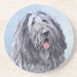 Bergamasco Sheepdog Painting - Cute Original Hund Underlägg