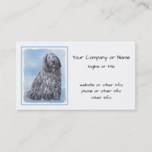 Bergamasco Sheepdog Painting - Cute Original Hund Visitkort