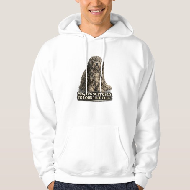 Bergamasco Shepherd Tröja  Hoodie (Framsida)